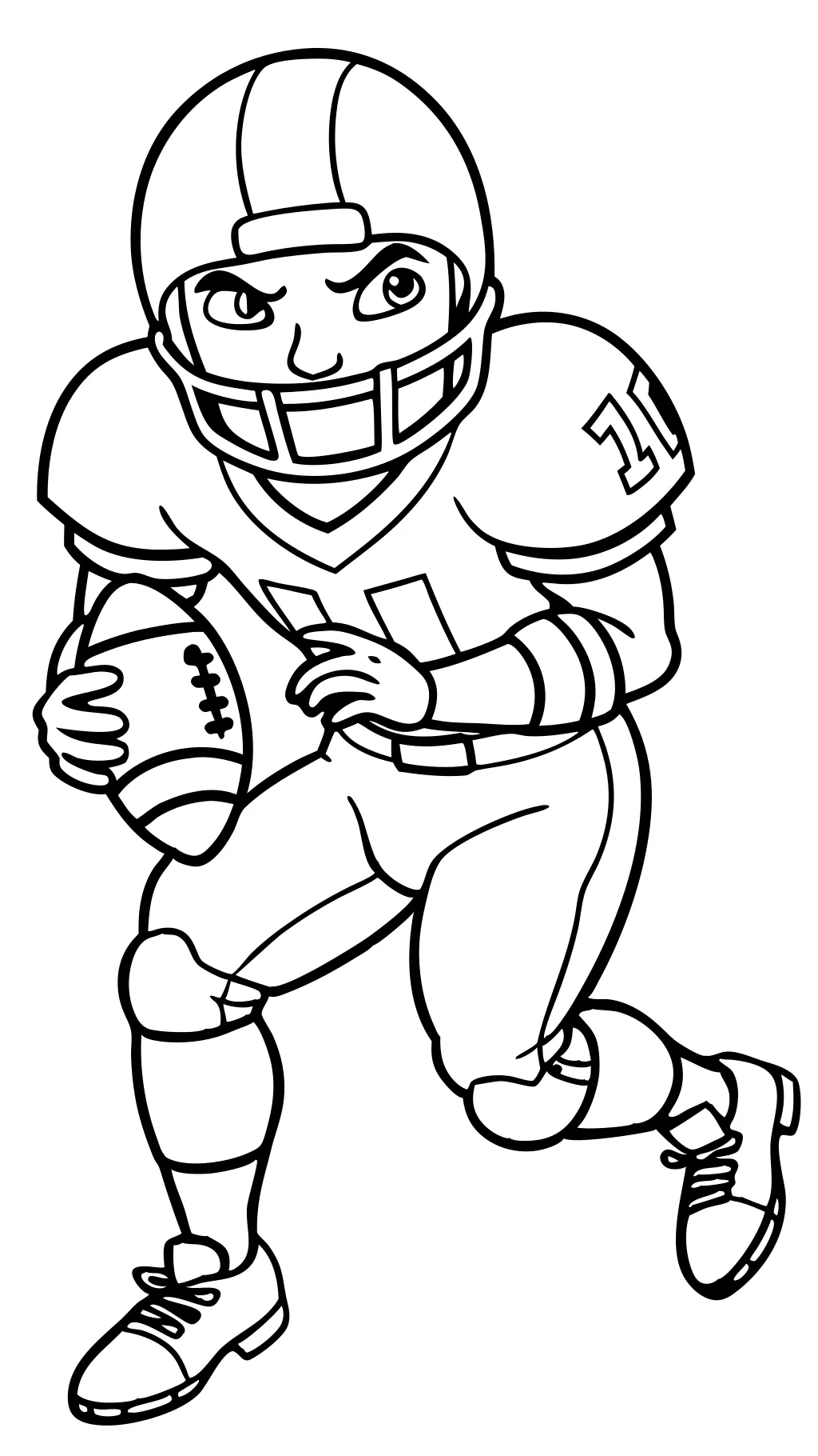 coloriage de joueur de football imprimable